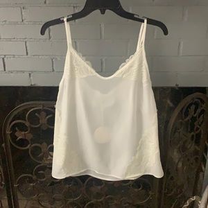Cream lace spaghetti strap top